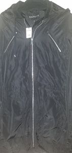 Black bomber raincoat